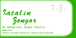 katalin zongor business card